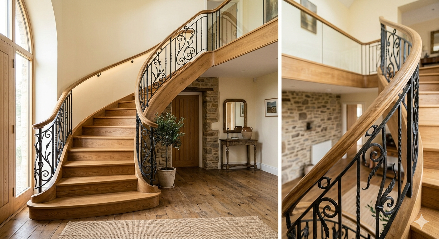 Escalier débilarré chêne